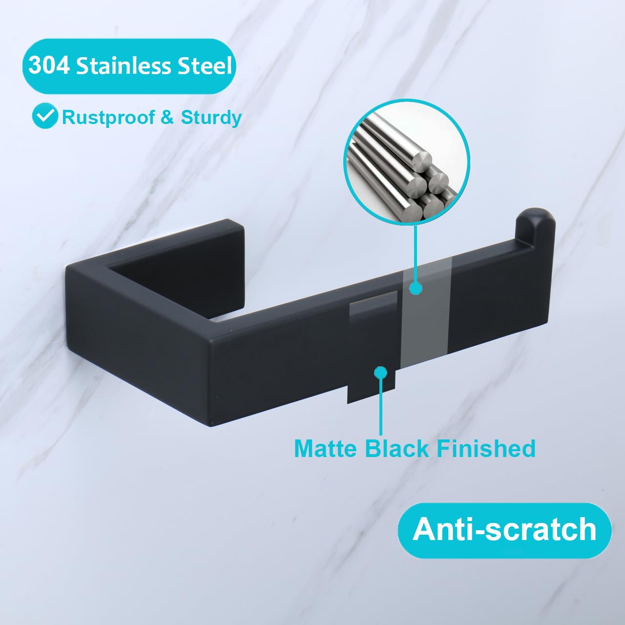 Tocten Toilet Paper Holder-Bathroom Tissue Holder Fit Big Roll Paper, Toilet Paper Roll Holder Wall Mounted Made Of Thicken 304